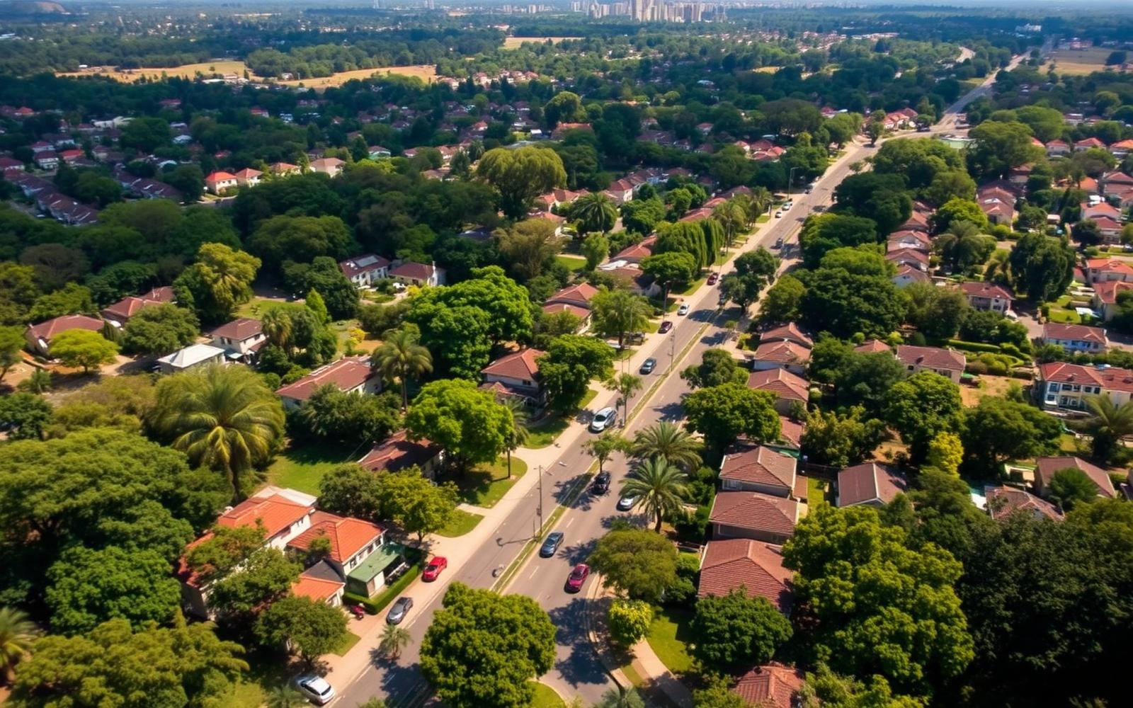 Residential street in a leafy Nairobi suburb
